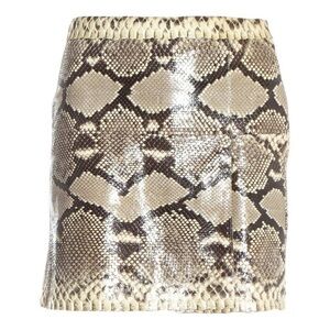 RARE Dolce & Gabbana 2005 100% Genuine Python Snake Skin Mini Skirt Sz 40
